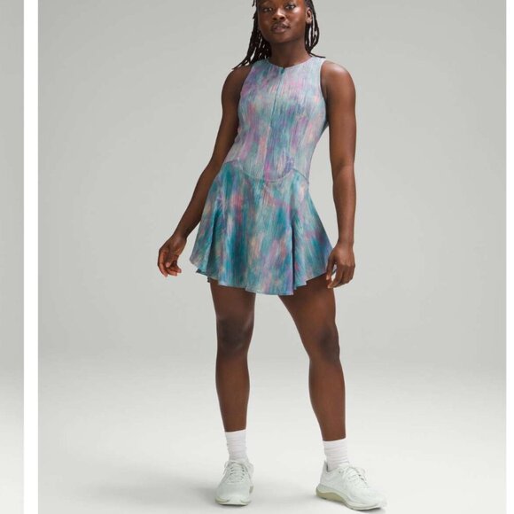 Lululemon Everlux Short-Lined Tennis Tank Dress 6" Pixel Diffuse Multi NWT Sz 4 - Picture 4 of 11